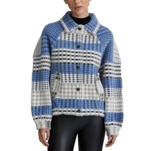 NVLT Houndstooth Stripe Sweater Coat